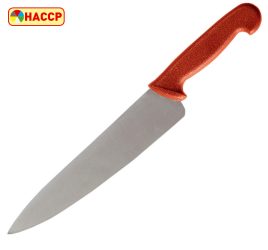 Szakács kés 25 cm piros. A méret a pengehosszúságára vonatkozik