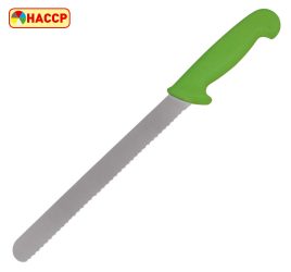 Kenyérvágó kés 20 cm zöld. A méret a pengehosszúságára vonatkozik.